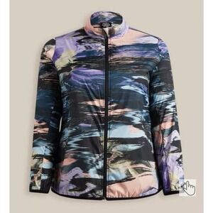 Torrid Happy Camper Women Jacket 6X Colorful Watercolor Lightweight Full Zip